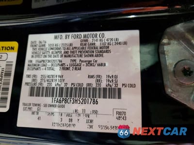 Zdjęcie 13 z 13 samochodu: 2017 FORD MUSTANG GT VIN:1FA6P8CF3H5201786 - miniatura