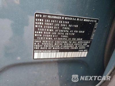 Zdjęcie 13 z 13 samochodu: 2019 VOLKSWAGEN TIGUAN SE VIN:3VV2B7AX4KM189213 - miniatura