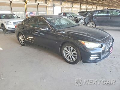 Czwarte zdjęcie samochodu z boku: 2014 INFINITI Q50 BASE VIN:JN1BV7AR2EM684925 - miniatura