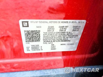 Zdjęcie 13 z 13 samochodu: 2019 CHEVROLET EQUINOX LT VIN:3GNAXJEV2KS648551 - miniatura