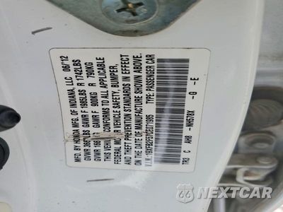 Zdjęcie 12 z 12 samochodu: 2012 HONDA CIVIC LX VIN:19XFB2F57CE071985 - miniatura