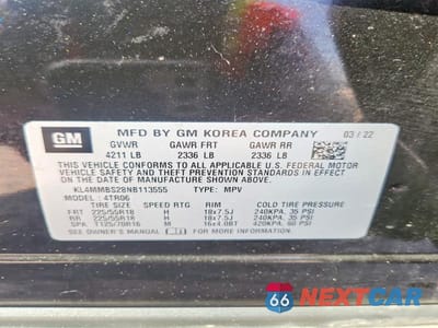 Zdjęcie 13 z 13 samochodu: 2022 BUICK ENCORE GX PREFERRED VIN:KL4MMBS28NB113555 - miniatura