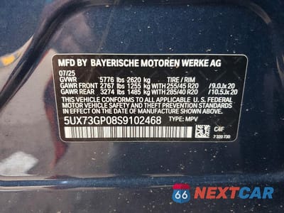 Zdjęcie 12 z 12 samochodu: 2025 BMW X3 M50 VIN:5UX73GP08S9102468 - miniatura