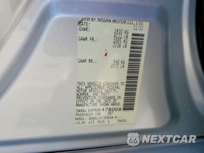Zdjęcie 12 z 12 samochodu: 2013 NISSAN ALTIMA 2.5 VIN:1N4AL3AP4DN478008 - miniatura