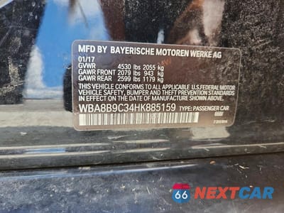Zdjęcie 12 z 12 samochodu: 2017 BMW 330 I VIN:WBA8B9C34HK885159 - miniatura