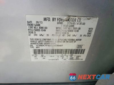 Zdjęcie 13 z 13 samochodu: 2014 FORD EXPLORER LIMITED VIN:1FM5K7F86EGA76497 - miniatura