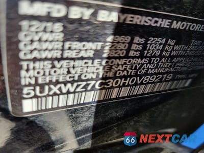Zdjęcie 12 z 12 samochodu: 2017 BMW X3 SDRIVE28I VIN:5UXWZ7C30H0V89219 - miniatura