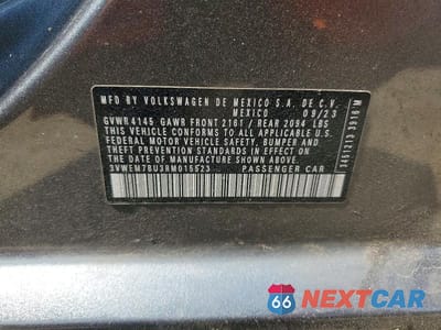 Zdjęcie 12 z 12 samochodu: 2024 VOLKSWAGEN JETTA SE VIN:3VWEM7BU3RM015523 - miniatura