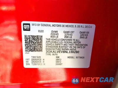Zdjęcie 13 z 13 samochodu: 2022 GMC TERRAIN SLT VIN:3GKALVEV8NL159280 - miniatura