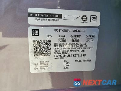 Zdjęcie 13 z 13 samochodu: 2026 CADILLAC VISTIQ LUXURY VIN:1GYC3KML7TZ711158 - miniatura