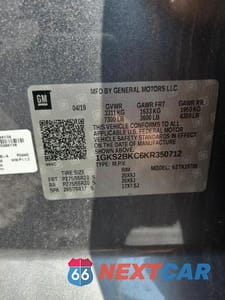 Zdjęcie 13 z 13 samochodu: 2019 GMC YUKON SLT VIN:1GKS2BKC6KR350712 - miniatura