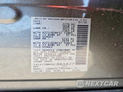 Zdjęcie 13 z 13 samochodu: 2016 NISSAN ROGUE VIN:5N1AT2MM4GC881827 - miniatura