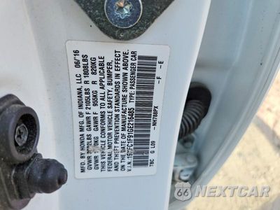 Zdjęcie 12 z 12 samochodu: 2016 HONDA CIVIC TOURING VIN:19XFC1F91GE216485 - miniatura