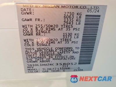 Zdjęcie 13 z 13 samochodu: 2024 INFINITI QX60 AUTOGRAPH VIN:5N1DL1HU2RC358052 - miniatura
