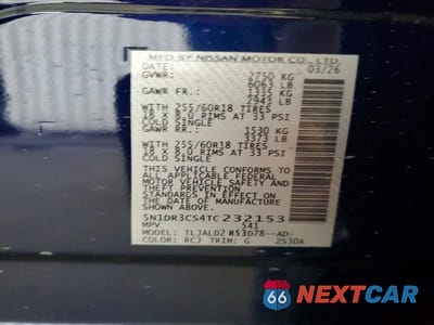 Zdjęcie 13 z 13 samochodu: 2026 NISSAN PATHFINDER SL VIN:5N1DR3CS4TC232153 - miniatura