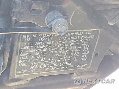 Zdjęcie 9 z 9 samochodu: 2017 KAWASAKI KLE300 C VIN:JKALE8C15HDA00952 - miniatura