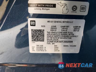 Zdjęcie 13 z 13 samochodu: 2026 CHEVROLET TRAVERSE LT VIN:1GNEVGKS0TJ302599 - miniatura