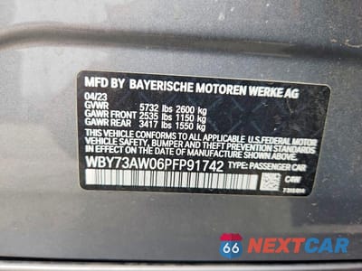 Zdjęcie 12 z 12 samochodu: 2023 BMW I4 EDRIVE 40 VIN:WBY73AW06PFP91742 - miniatura