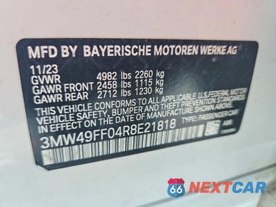 Zdjęcie 13 z 13 samochodu: 2024 BMW M340XI VIN:3MW49FF04R8E21818 - miniatura