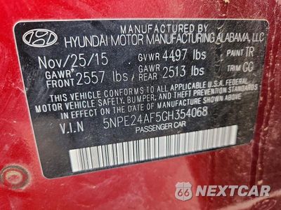 Zdjęcie 12 z 12 samochodu: 2016 HYUNDAI SONATA SE VIN:5NPE24AF5GH354068 - miniatura