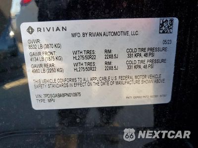 Zdjęcie 13 z 13 samochodu: 2023 RIVIAN R1S ADVENTURE VIN:7PDSGABA8PN010975 - miniatura