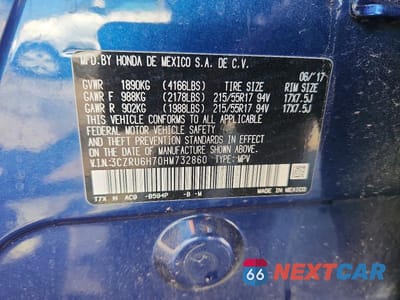 Zdjęcie 13 z 13 samochodu: 2017 HONDA HR-V EXL VIN:3CZRU6H70HM732860 - miniatura