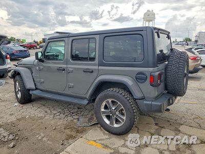 Drugie zdjęcie samochodu z przodu: 2021 JEEP WRANGLER UNLIMITED SAHARA VIN:1C4HJXEG3MW608435 - miniatura