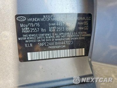Zdjęcie 13 z 13 samochodu: 2017 HYUNDAI SONATA SE VIN:5NPE24AF8HH447023 - miniatura