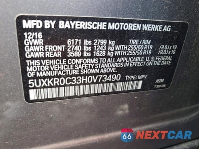 Zdjęcie 13 z 13 samochodu: 2017 BMW X5 XDRIVE35I VIN:5UXKR0C33H0V73490 - miniatura