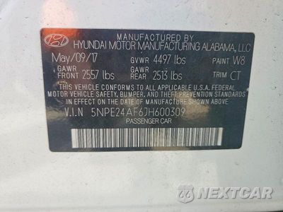 Zdjęcie 23 z 24 samochodu: 2018 HYUNDAI SONATA VIN:5NPE24AF6JH600309 - miniatura