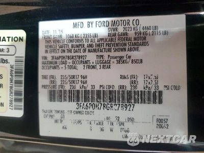 Zdjęcie 12 z 12 samochodu: 2016 FORD FUSION SE VIN:3FA6P0H78GR278927 - miniatura