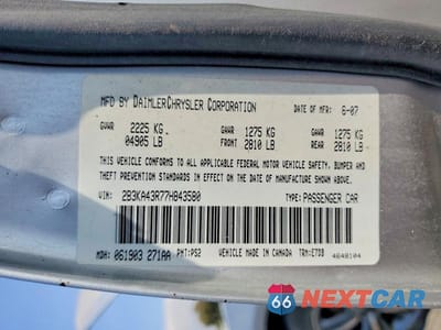 Zdjęcie 12 z 12 samochodu: 2007 DODGE CHARGER SE VIN:2B3KA43R77H843580 - miniatura