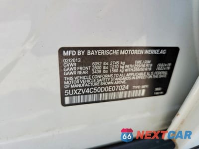 Zdjęcie 13 z 13 samochodu: 2013 BMW X5 XDRIVE35I VIN:5UXZV4C50D0E07024 - miniatura