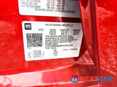 Zdjęcie 12 z 12 samochodu: 2023 CHEVROLET SILVERADO K1500 RST VIN:1GCUDEED4PZ333273 - miniatura