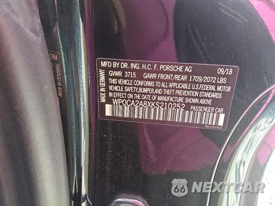 Zdjęcie 12 z 12 samochodu: 2019 PORSCHE BOXSTER BASE VIN:WP0CA2A8XKS210252 - miniatura
