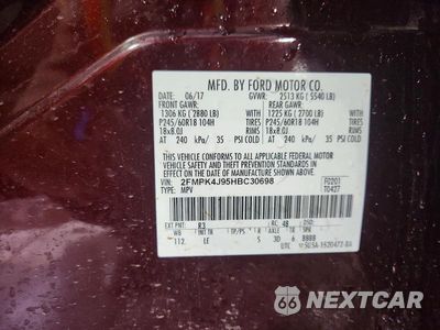 Zdjęcie 13 z 13 samochodu: 2017 FORD EDGE SEL VIN:2FMPK4J95HBC30698 - miniatura