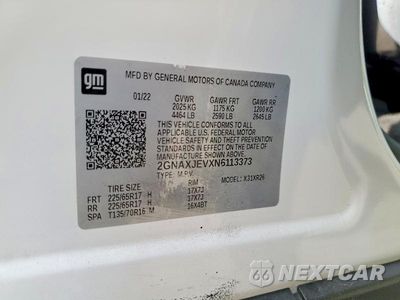 Zdjęcie 13 z 13 samochodu: 2022 CHEVROLET EQUINOX LT VIN:2GNAXJEVXN6113373 - miniatura