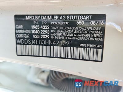 Zdjęcie 12 z 12 samochodu: 2017 MERCEDES-BENZ CLA 250 VIN:WDDSJ4EB3HN428091 - miniatura