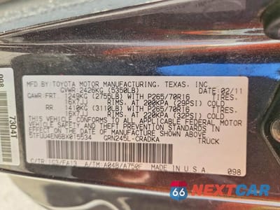 Zdjęcie 13 z 13 samochodu: 2011 TOYOTA TACOMA ACCESS CAB VIN:5TFUU4EN6BX015534 - miniatura