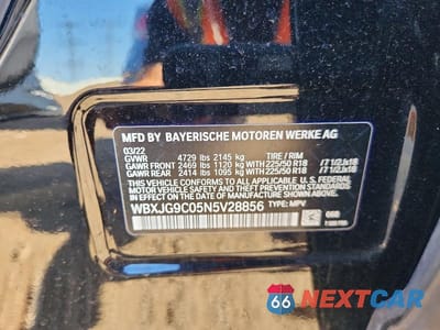 Zdjęcie 12 z 12 samochodu: 2022 BMW X1 XDRIVE28I VIN:WBXJG9C05N5V28856 - miniatura
