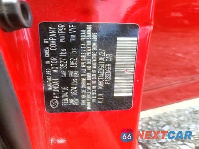 Zdjęcie 12 z 12 samochodu: 2016 HYUNDAI ACCENT SE VIN:KMHCT4AE2GU106227 - miniatura