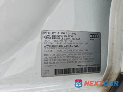 Zdjęcie 13 z 13 samochodu: 2017 AUDI A4 ALLROAD PRESTIGE VIN:WA19NAF46HA086469 - miniatura