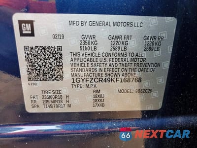 Zdjęcie 13 z 13 samochodu: 2019 CADILLAC XT4 PREMIUM LUXURY VIN:1GYFZCR49KF168768 - miniatura