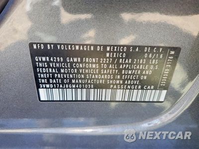 Zdjęcie 12 z 12 samochodu: 2016 VOLKSWAGEN JETTA SPORT VIN:3VWD17AJ8GM401038 - miniatura