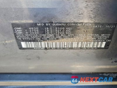 Zdjęcie 12 z 12 samochodu: 2022 SUBARU LEGACY VIN:4S3BWAB62N3009500 - miniatura