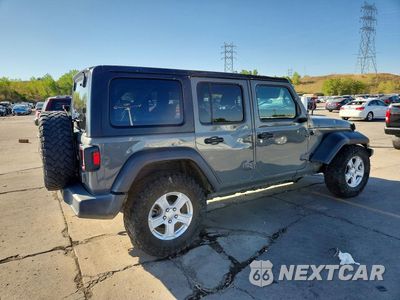 Trzecie zdjęcie samochodu z tyłu: 2022 JEEP WRANGLER UNLIMITED SPORT VIN:1C4HJXDNXNW184396 - miniatura