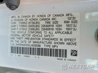 Zdjęcie 14 z 14 samochodu: 2020 HONDA CRV VIN:2HKRW2H5XLH628088 - miniatura