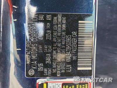 Zdjęcie 12 z 12 samochodu: 2017 KIA CADENZA PREMIUM VIN:KNALB4J18H5039615 - miniatura