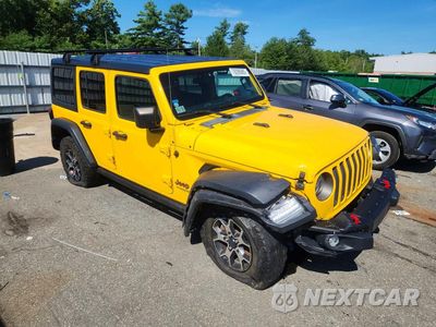 Czwarte zdjęcie samochodu z boku: 2019 JEEP WRANGLER UNLIMITED SPORT VIN:1C4HJXDG6KW538508 - miniatura
