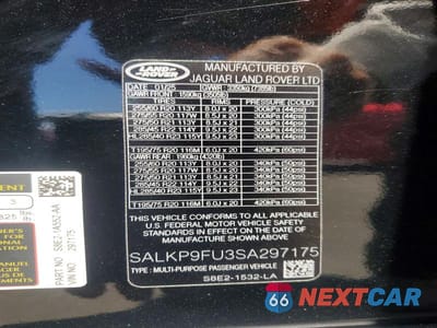 Zdjęcie 13 z 13 samochodu: 2025 LAND ROVER RANGE ROVER SE VIN:SALKP9FU3SA297175 - miniatura